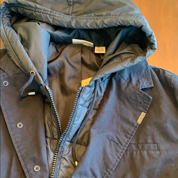 NWT DKNY men’s hooded layer look navy fall jacket - Picture 8 of 8